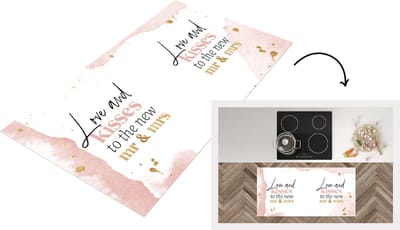 Keukenloper - Loper keuken - Trouwen - 'Love and kisses to the new Mrs & Mrs' - Spreuken - Quotes - 120x60 cm - Keukenloper vinyl