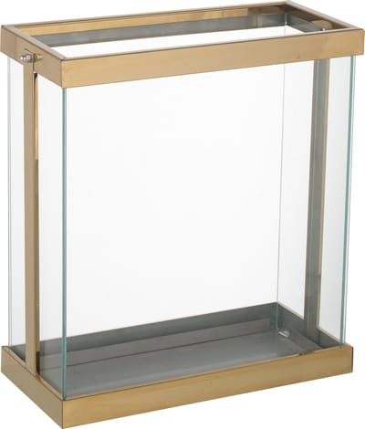 J-Line lantaarn Rechthoekig Enma - ijzr/glas - goud - small