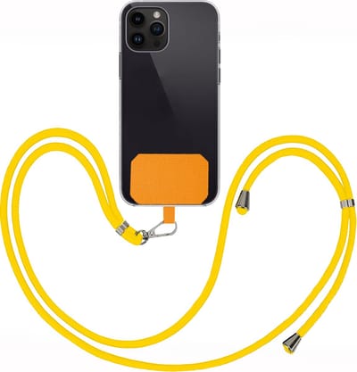Telefoonkoord Universeel Verstelbaar Telefoon Koord Telefoonkoorden Telefoonketting - 150 cm - Geel