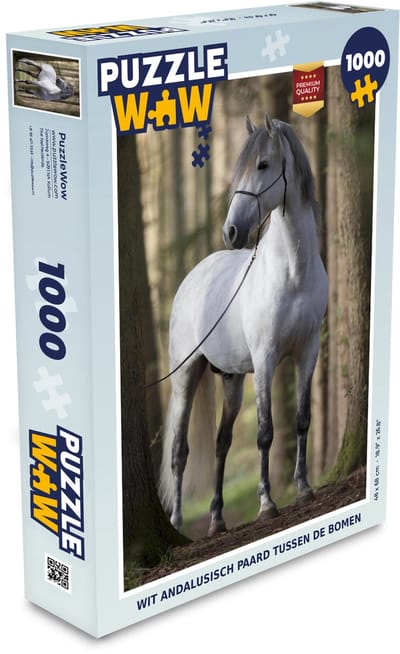 Puzzel Paard - Andalusiër - Wit - Legpuzzel - Puzzel 1000 stukjes volwassenen