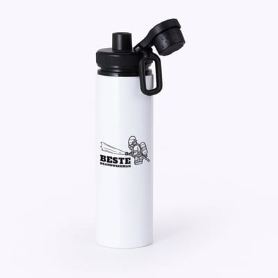 Hacebo® - Beste brandweerman waterfles met draaidop zwart - Beste brandweerman - collega - cadeau - water fles - 850ML