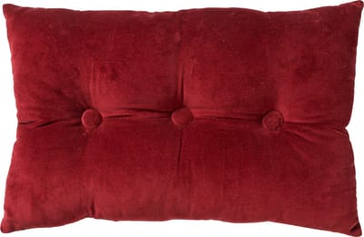Dutch Decor VALERIE - Sierkussen 40x60 cm - velvet - met knopen - Merlot - rood - Inclusief binnenkussen - Luxe kussens voor woonkamer & bank