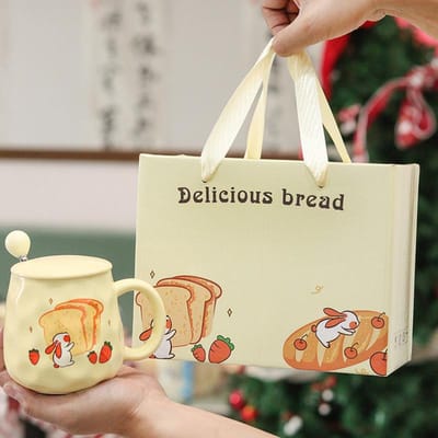 Cartoon Creatieve Praktische Waterbeker Mok Souvenir Keramische Bekerset Cadeau 301-400ml