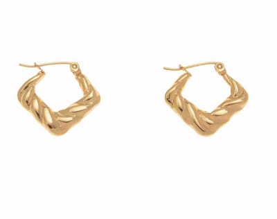 WeLoveSilver oorhangers - chirurgisch staal - gedraaid motief - 20mm