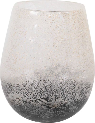 Rasteli Vaas Glas Grijs-goud-Gemêleerd D 18 cm H 21.5 cm
