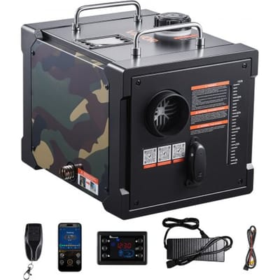 VEVOR Dieselluchtverwarmer 8 kW, DC 12 V/24 V, draagbare alles-in-één standkachel met Bluetooth-bediening, afstandsbediening en LCD-scherm, 7 L brandstoftank voor vrachtwagens, campers en SUV's