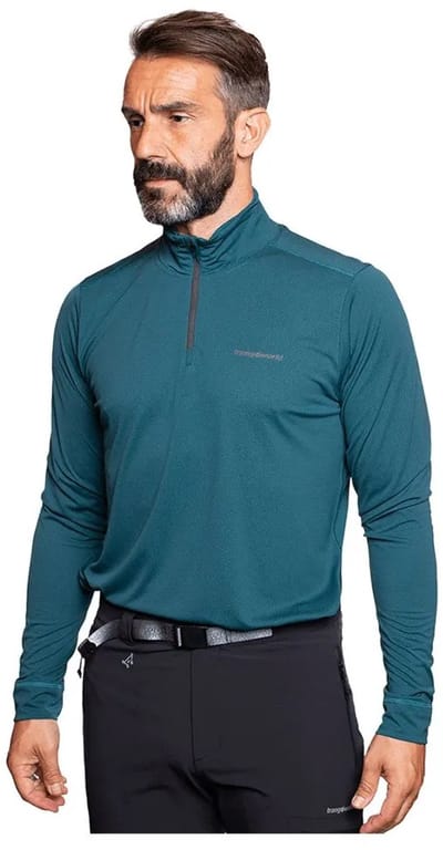 Trangoworld Pullover Lojsta Sweatshirt Met Halve Rits Blauw S Man