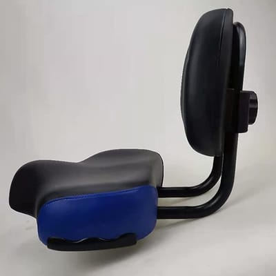 Fietsstoeltje met rugleuning - Comfortzadel Driewieler - Comfortabel Fietsen - Verstelbare rugsteun - 30x24cm zitting - Blauw