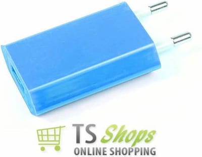 USB mini charger Reislader lader Light Blue/Licht Blauw