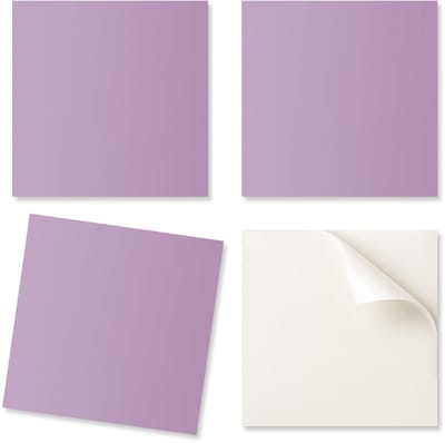 Set PVC-tegels met patroon voor de woonkamer, zelfklevend, lichtpaarse kleur, 20x20x20 cm