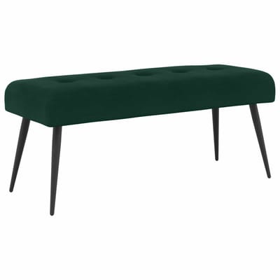 vidaXL - Bank - met - knopen - tufting - Donkergroen - 110 - x - 40 - x - 46 - cm - fluweel