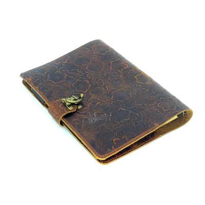 Vulbare A6 Leren Notitieboek, Reisdagboek met Pocket, Vintage 6-Ring Planner en Organisator, Perfecte Cadeaus voor Reizigers en Schrijvers