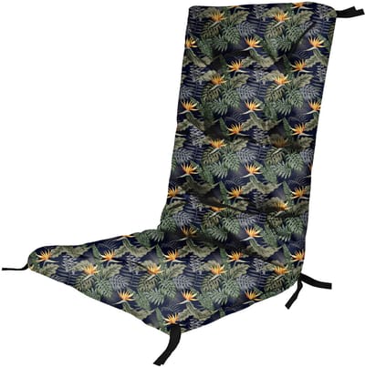 FEROCITY - Tuinstoelkussens - Comfortabel, duurzaam - Voor meubels van pallets - 130 x 50 x 5cm - Polyester - Sinaasappelbloemen