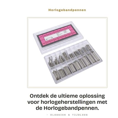 Dailygoods- Horlogebandpennen 1,8 mm - Professionele reparatie-accessoire - 270 stuks - Hoogwaardig metaal - Duurzaam - Gemakkelijk op te bergen - Horloge-pinnen