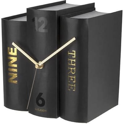 Karlsson Tafelklok Book - Black Paper - 20x15x20cm - Scandinavisch