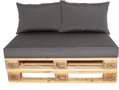 Palletkussen set plof Zwart gem. 120x80x10 cm