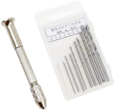 Dailygoods- Handboormachine Set - Spiraalboor 0,5-3,0 mm - Precisiepin-vise - Boorgereedschap - Mini Handgereedschap - Verstelbare Stiftschroefhouder - Boorset