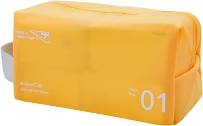 Waterdichte toilettas PVC reistas voor reizen, zwemmen en fitness - geel