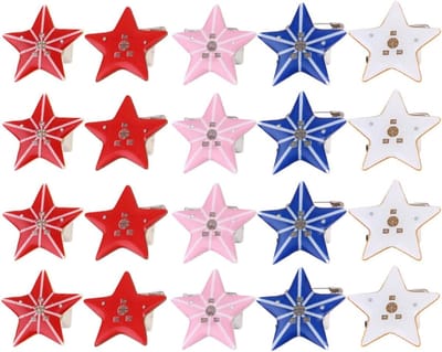 Broches pin lichten ster broche knipperende ster revers badge lichten in het donker party gunstig trui sjaal broche voor Valentijnsdag Kerstmis