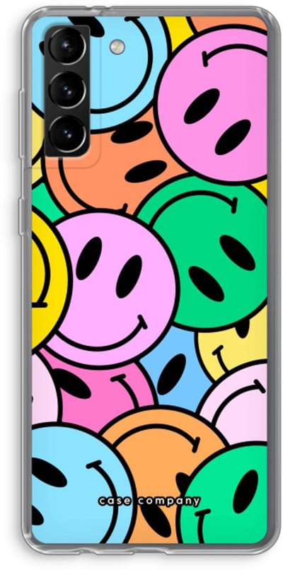 Case Company® - Hoesje geschikt voor Samsung Galaxy S21 Plus hoesje - Smiley N°1 - Soft Cover Telefoonhoesje - Bescherming aan alle Kanten en Schermrand