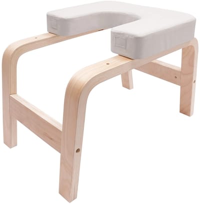 Sello! yoga bankje – hoofdstandaard – omgekeerde stoel – verbeteren flexibiliteit – yoga – stretching – draagvermogen 200kg – wit