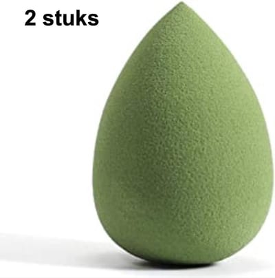 CHPN - Make-up sponsje - Spons - Blender - Blenden - Groen - Foundationspons - Spons voor make - up - Universeel - 2 stuks