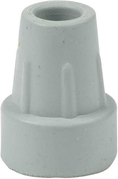 Dailygoods- Beschermkappen Duurzaam - Rubber - 2 Stuks - 16 mm (5/8") - Verhoogde Ringvormige Basis - Stalen Inleg - Ideaal voor Krukken - Loopkappen