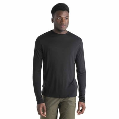 Icebreaker Merino 125 Cool-lite Sphere Iii T-shirt Met Lange Mouwen Zwart L Man