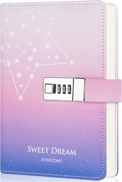 Dagboek met Slot voor Meisjes en Dames - Afsluitbaar Agenda Notitieboek met Code