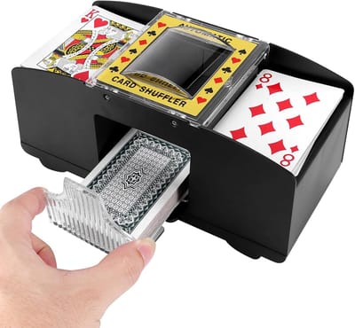 DailySupplies® Kaartenschudmachines - Kaartenschudder voor Speelkaarten - Zwart