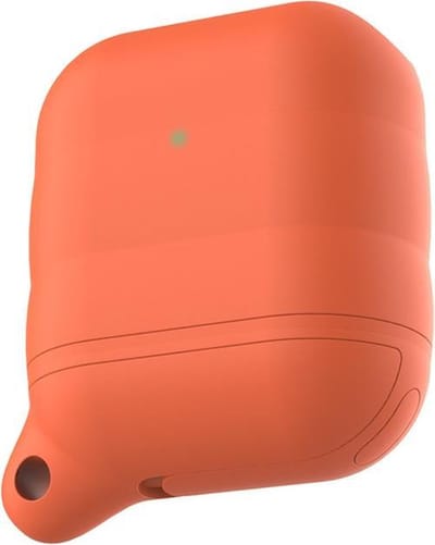 AirPods hoesjes van By Qubix - AirPods 1/2 hoesje siliconen waterproof series - soft case - oranje Airpods Case Hoesje voor Airpods Airpods 1 Airpods