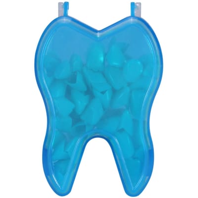 50Stuks Doos 2Soorten Tandheelkundige Tanden Tijdelijk Realistisch Mondverzorging Voortand Kieftand Kroon Front Teeth blue