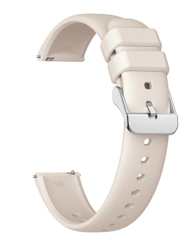 Allecto - Silicone Horlogeband - Vervangband - 18 mm - Wit - Sporthorloge Band - Geschikt voor Smartwatch - Dames Horlogeband