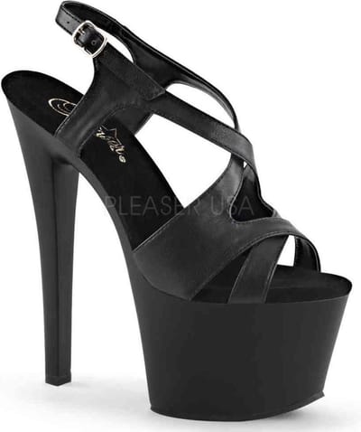 Pleaser - SKY-330 Sandaal met enkelband, Paaldans schoenen - Paaldans schoenen - 36 Shoes - Zwart