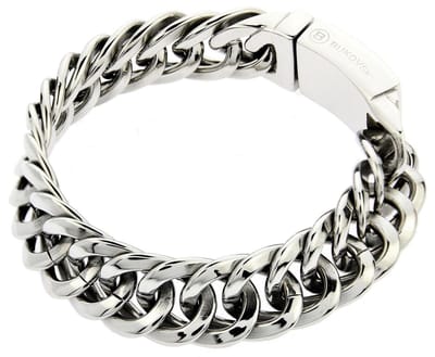 Bukovsky - Stalen Armband - "Prestige Small" - 18 cm - Zilverkleur - Gepolijst - Shiny - Rvs - 316L Stainless Steel