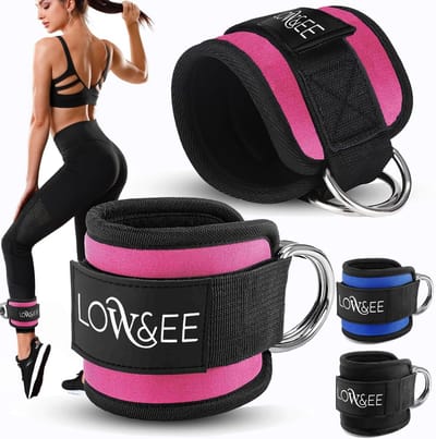 Enkelbanden Set - Fitness Banden - Kracht Training - Verstelbare Klittenband - 2 Stuks - Roze
