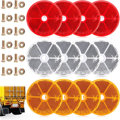 Reflectoren voor Fietsspaken - Set van 12 Cat Eyes Veiligheidsreflectoren voor Mountainbike en Racefiets, UV-bestendig en Duurzaam