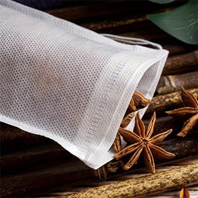 100 stuks Herbruikbare Soepzakjes met Trekkoord - Multifunctioneel Keukenfilter voor Thee, Kruiden & Kaasdoek 7*9cm wit