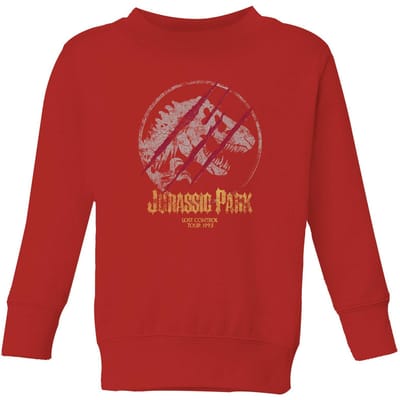 Jurassic Park Lost Control Kids' Sweatshirt - Red - 98/104 (3-4 jaar)