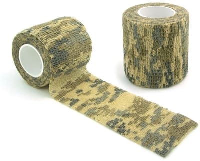 Allecto - Stealth Tape - Camouflage tape - Ideaal voor jacht en outdoor - 4.5 meter - Waterbestendig - Voor diverse ondergronden - Desert camouflage
