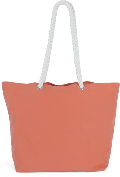 Kimood Totebag in marinestijl KI3209 - Washed Tawny Orange - One size