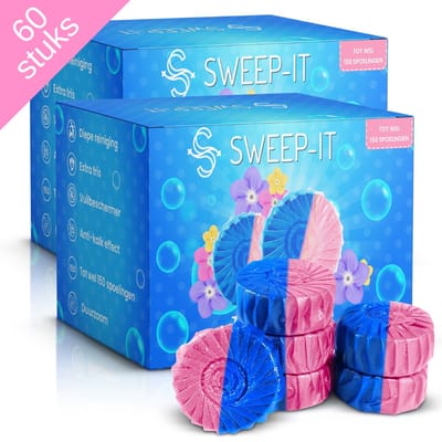 Sweep-it! Toiletblokjes inbouwreservoir - 60 stuks - WC blokjes - Voordeelverpakking