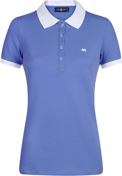 Jimmy Sanders Polo Shirt Korte Mouw Katoenen Pique Dames Blauw - M