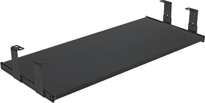 XL Ladegeleiders Up&Down voor Toetsenbordlade - Verstelbare Plank 600x400mm Zwart Mat
