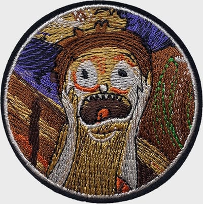 Patchy® – De Schreeuw Halloween Strijk Embleem Patch 7.2 x 7.2 cm