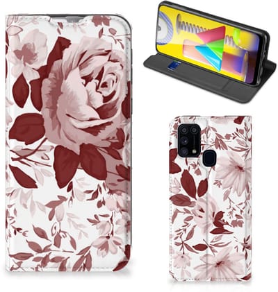 Bookcase Samsung Galaxy M31 Watercolor Flowers