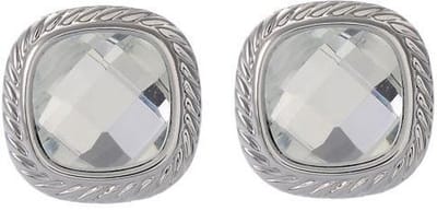 Behave - Oorbellen Steker Vierkant - Facetglas - Elegant - Nikkelvrij