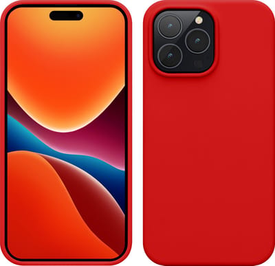 kwmobile telefoonhoesje geschikt voor Apple iPhone 14 Pro Max - Hoesje met siliconen coating - Smartphone case in rood