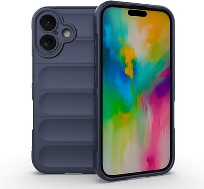 MobyDefend Hoesje - Geschikt voor iPhone 16 - TPU Gripcase - Blauw