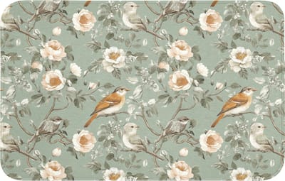 Badmat 80x50 cm - Antislip - Roze - Vogels - Kleurrijk - Badmatten voor badkamer - Badkamermat - Douchemat - Badkamer mat